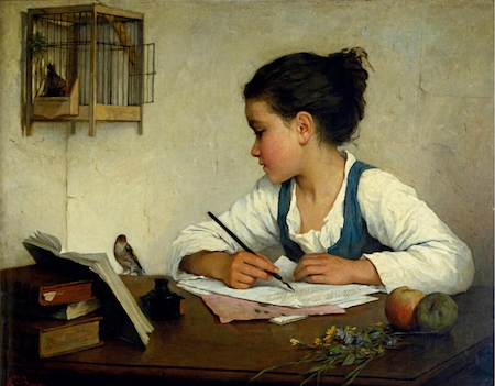 A Girl Writing